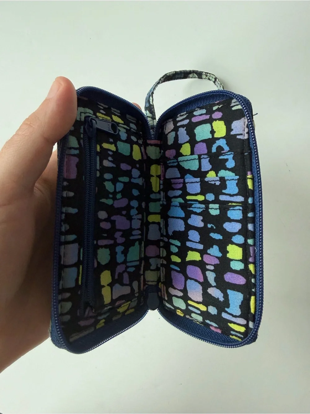 Vera Bradley Blue flower wallet purse wristlet